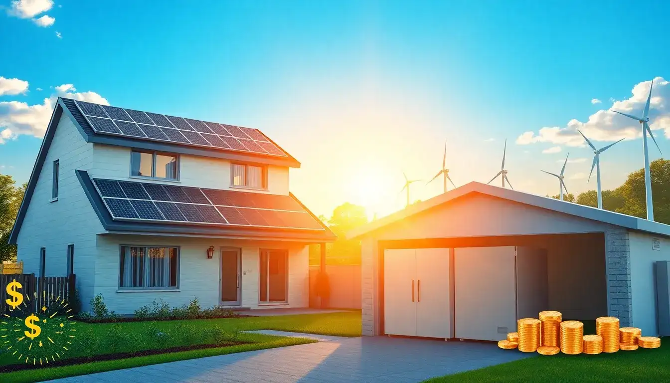 What are the long-term financial benefits of combining solar energy with battery storage