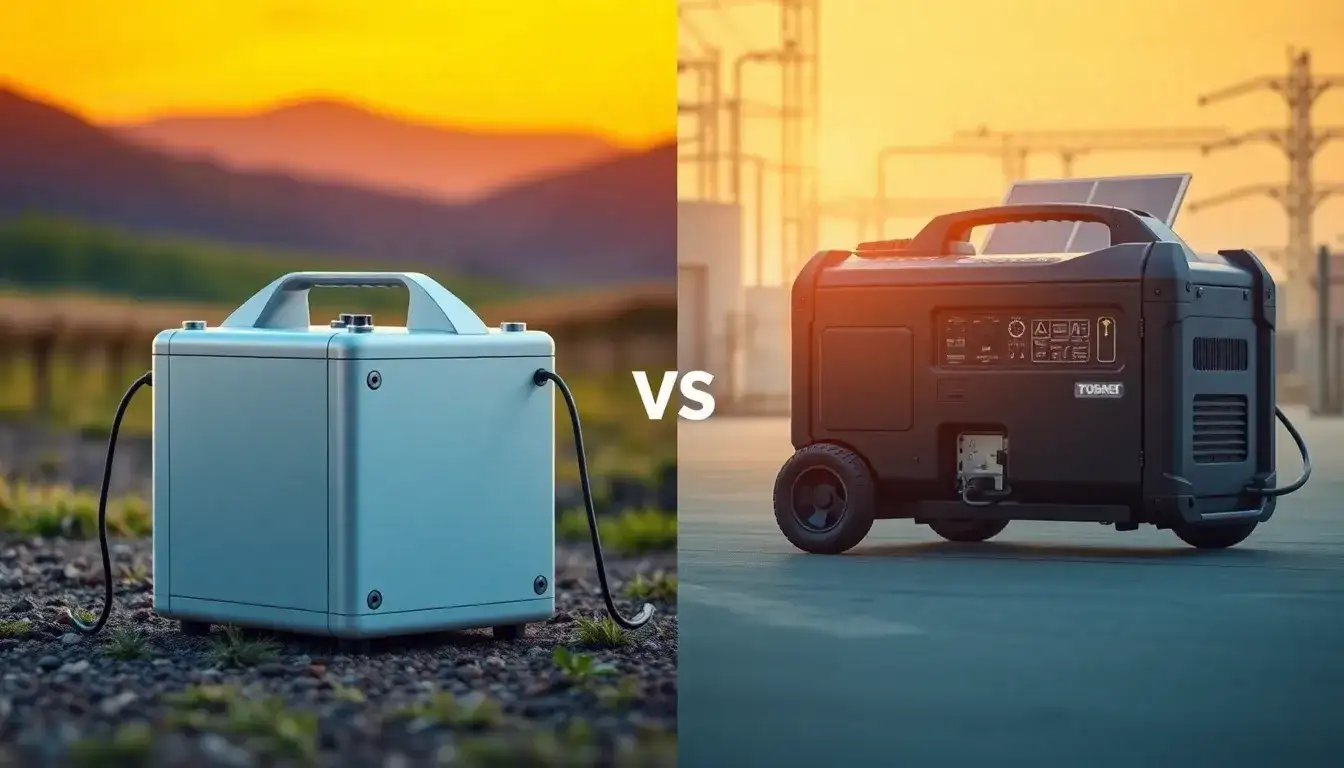 How do portable energy storage batteries compare to traditional backup generators