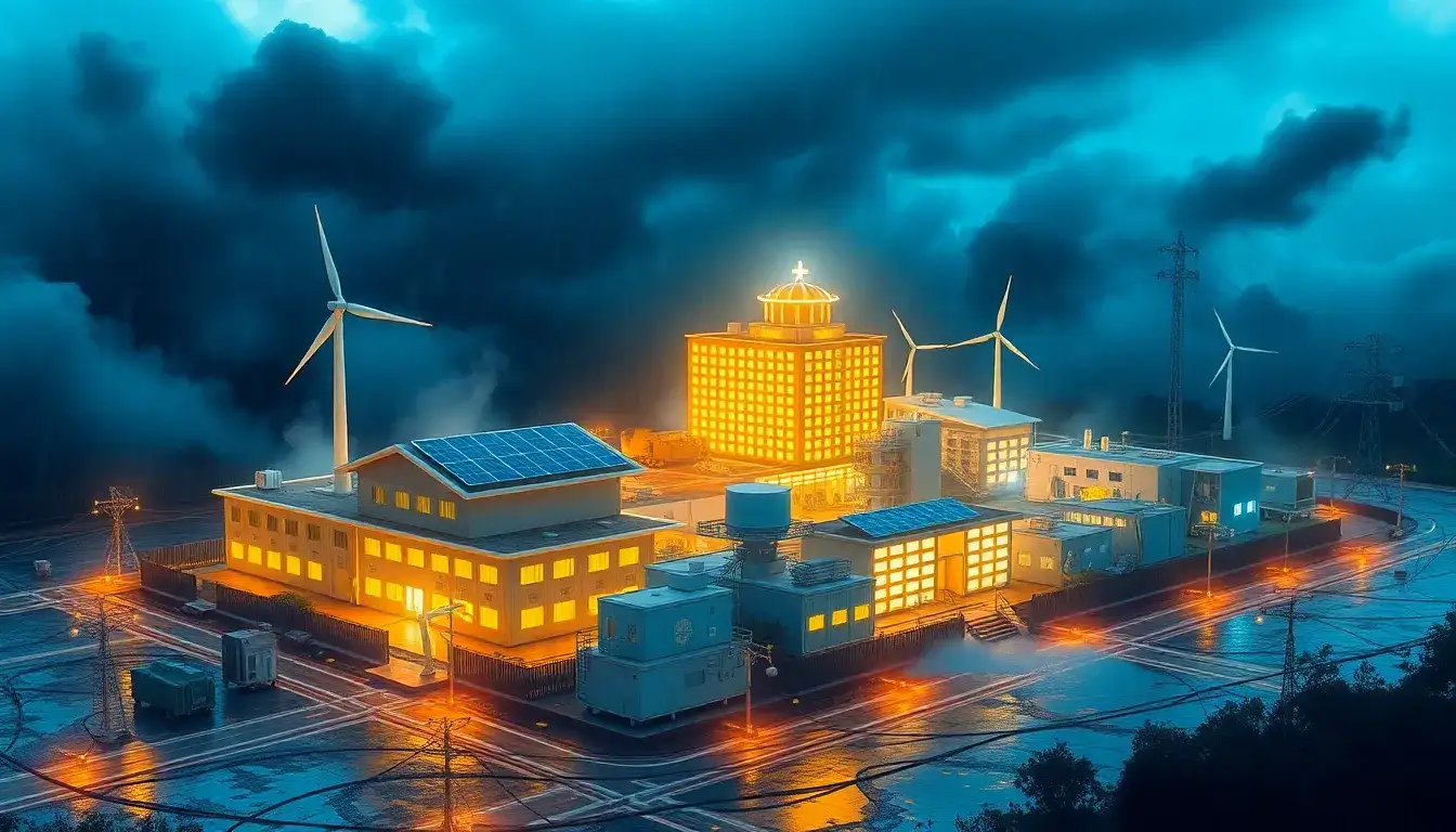 What role do renewable energy sources play in the functionality of microgrids during disasters