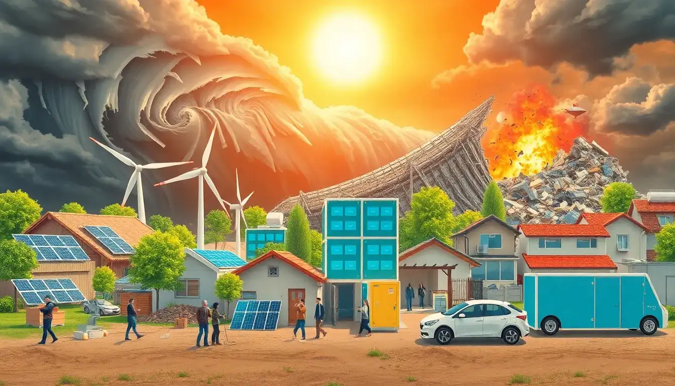 What are the benefits of using renewable energy storage solutions during emergencies