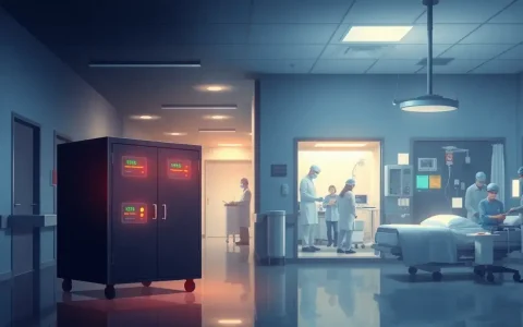 What role do high-capacity batteries play in maintaining hospital operations during power outages