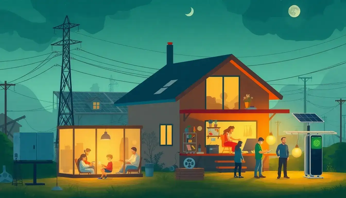 How can energy storage systems reduce dependence on external power sources during disasters