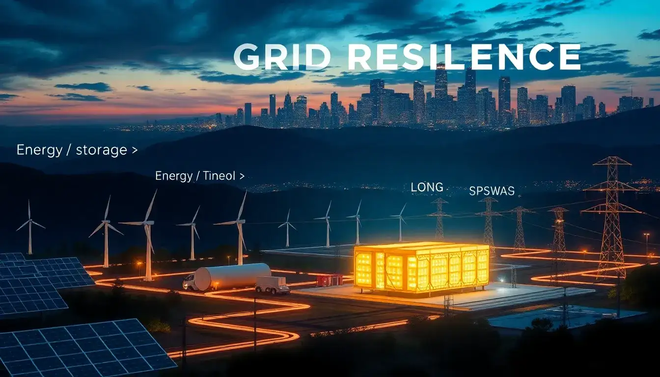 How does energy storage contribute to grid resiliency