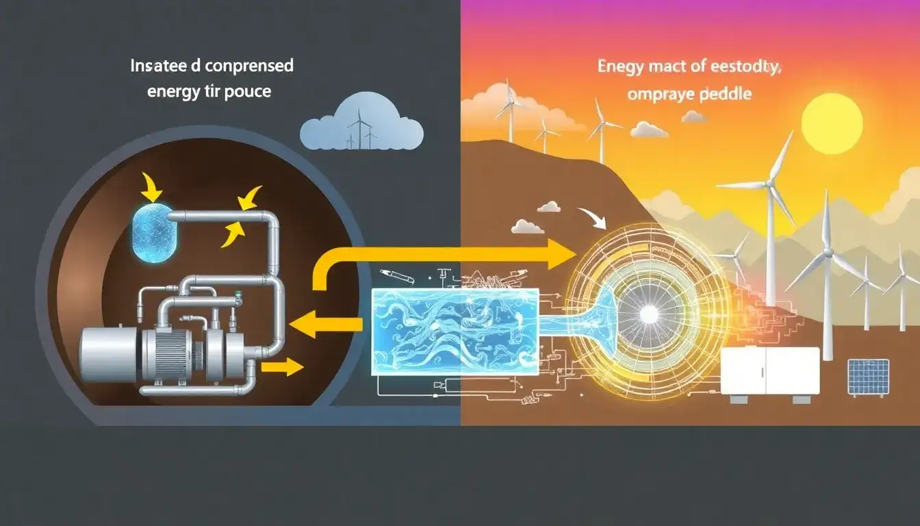 How does compressed air energy storage (CAES) function