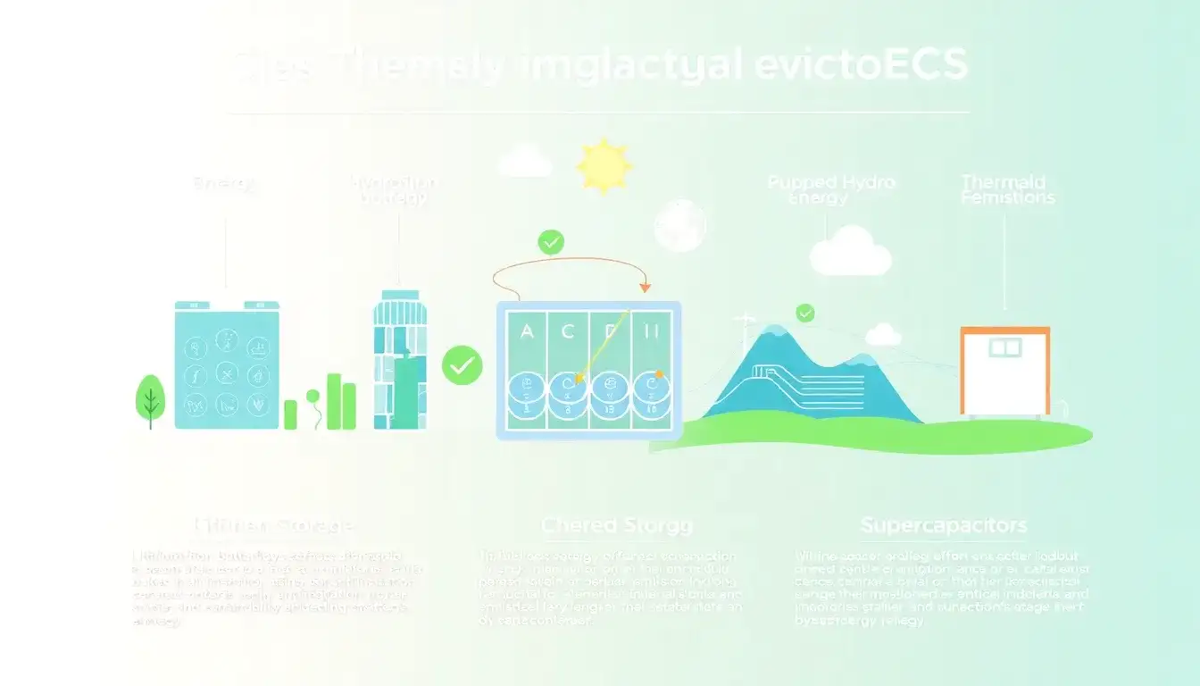 How do different types of energy storage technologies compare in terms of emissions reduction