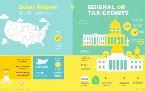 How do state-specific rebates compare to federal tax credits for solar energy