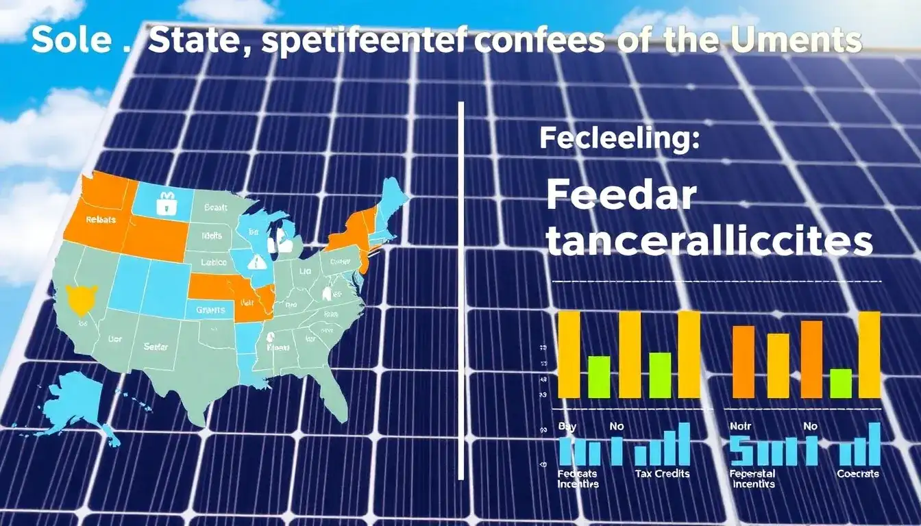 How do state-specific incentives differ from federal tax credits for solar energy