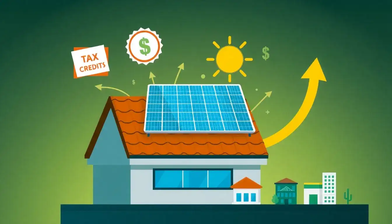 How do tax credits affect the financing options for solar energy projects