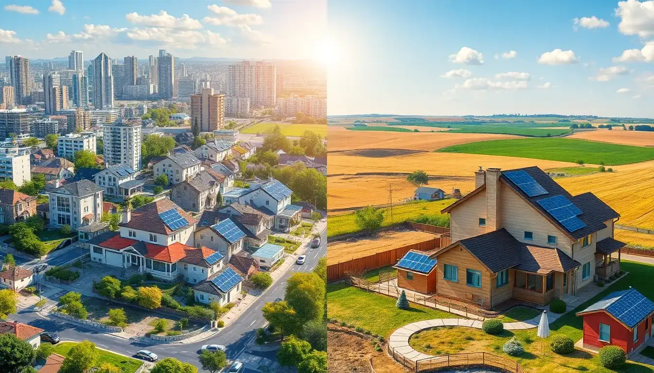 How do solar installations affect the resale value of homes in urban vs. rural areas