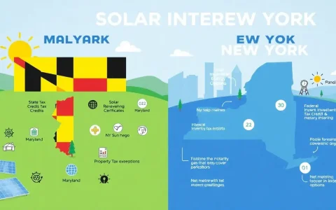 How do Maryland's solar incentives compare to those in New York