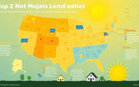 How do net metering policies vary among the top solar incentive states