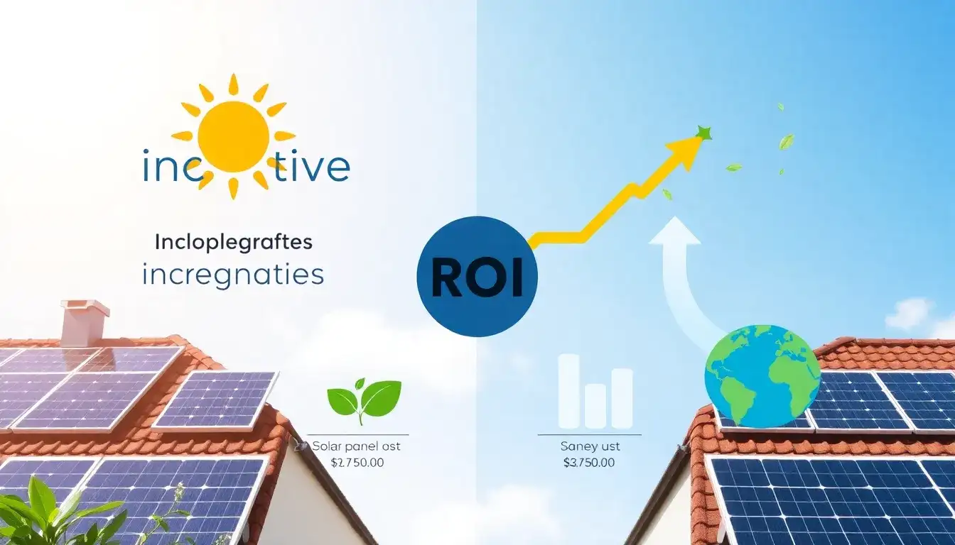 How do solar incentives impact the overall ROI of solar panels