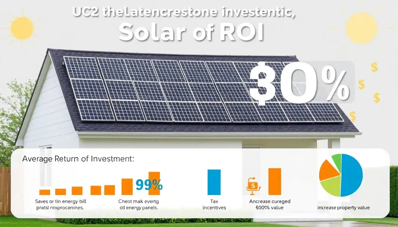 What is the average ROI for residential solar panels