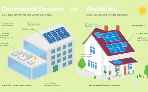 How do financing options differ for commercial and residential solar systems