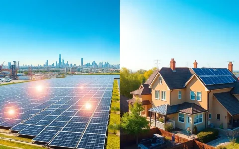 How does the efficiency of commercial solar panels compare to residential ones