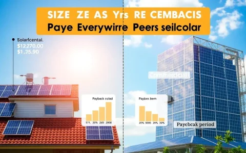 How does the size of the solar panel system influence the payback period