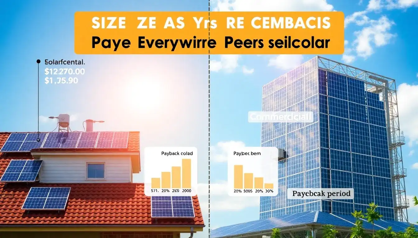 How does the size of the solar panel system influence the payback period