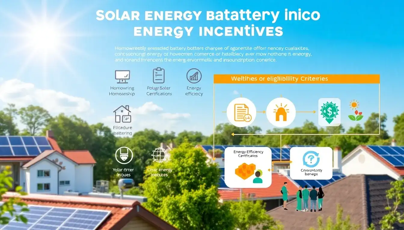 What are the eligibility criteria for receiving solar battery incentives