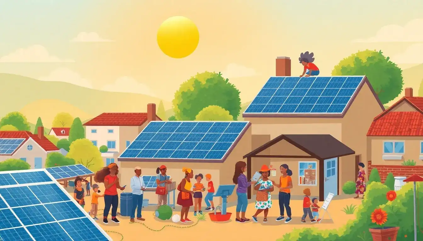 How do community-led solar initiatives impact local economies