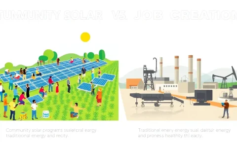 How do community solar initiatives compare to traditional energy projects in terms of job creation