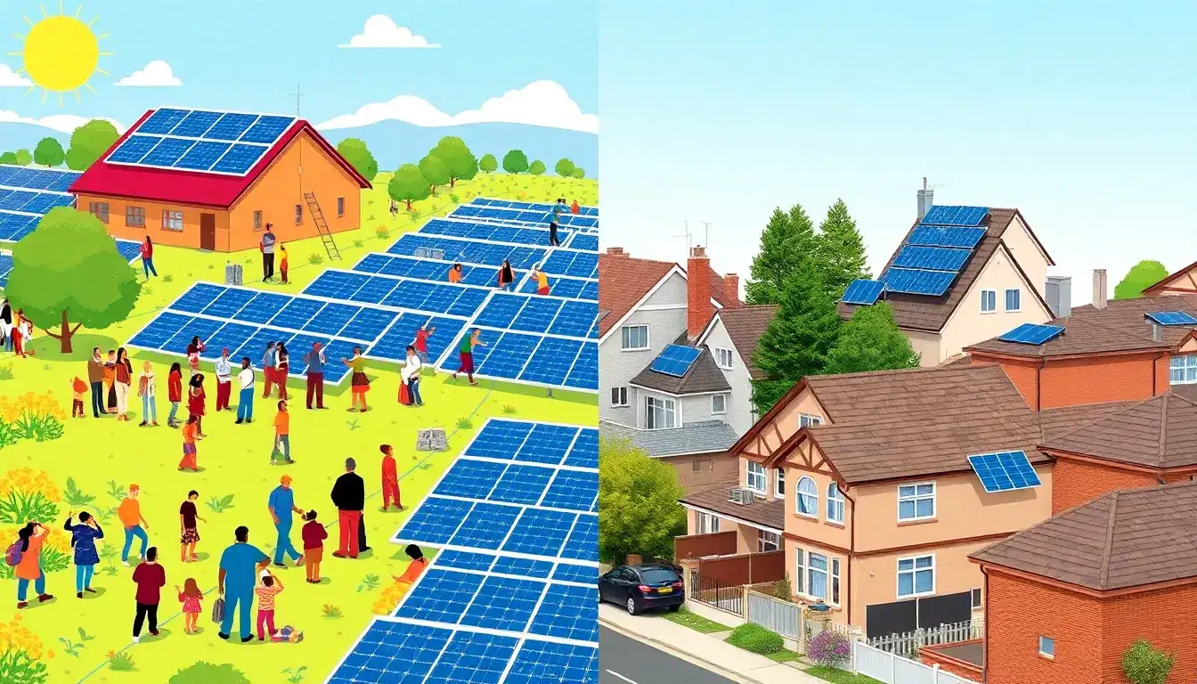 How does community solar compare to rooftop solar in terms of accessibility