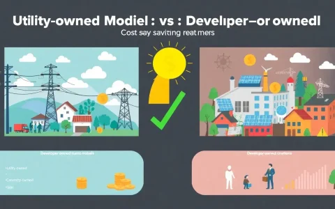How does the utility-owned model compare to the developer-owned model in terms of cost savings for consumers