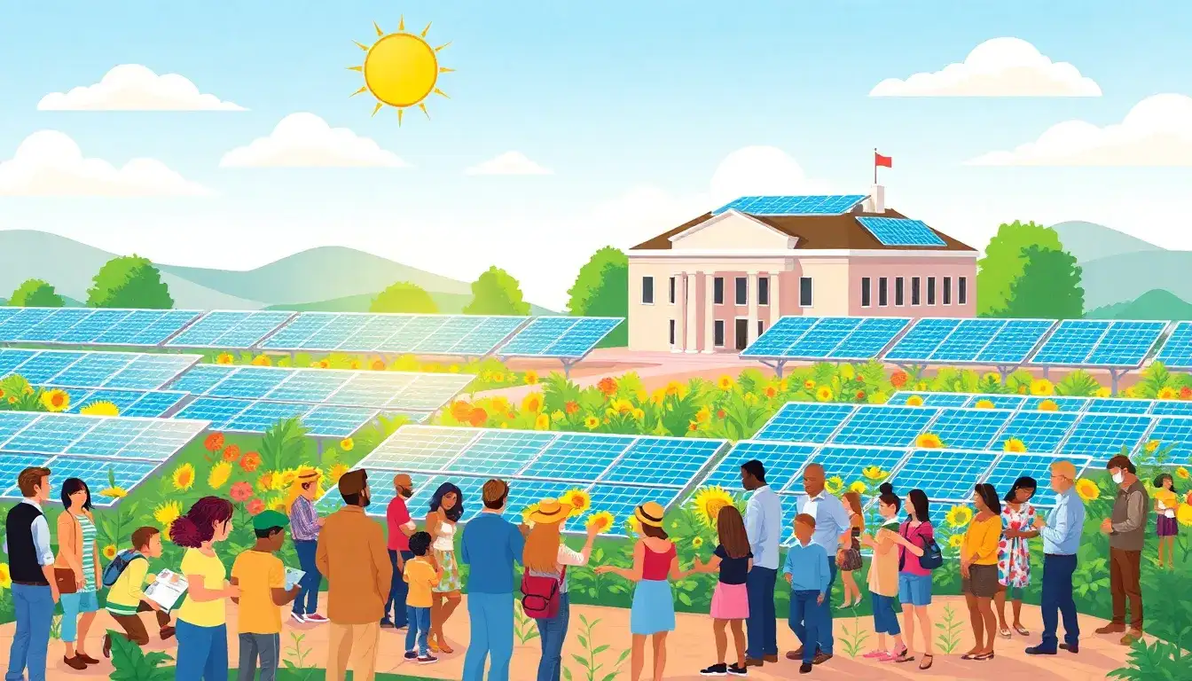 How do community solar projects collaborate with local governments