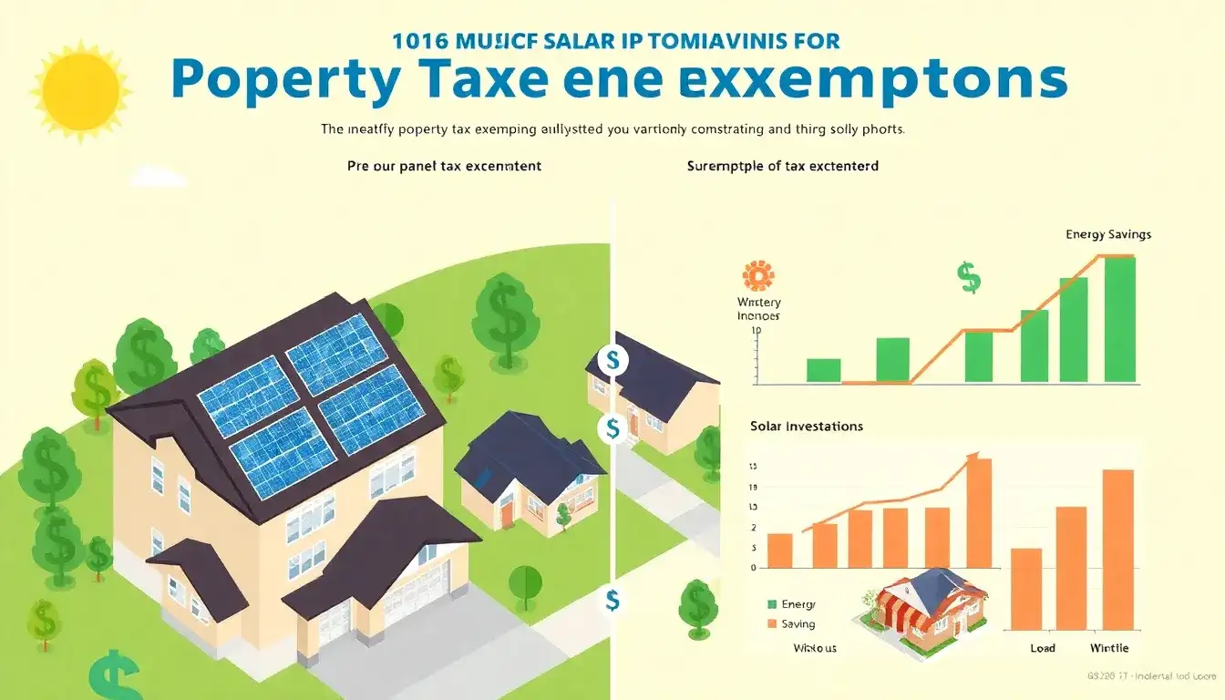 How do property tax exemptions impact the overall cost of solar panels