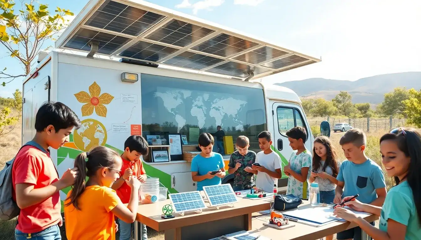 How can mobile solar learning labs enhance student engagement
