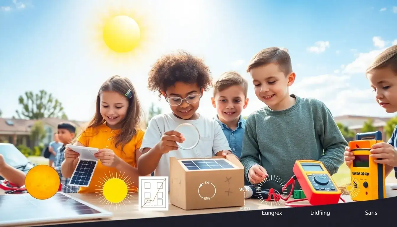 What are some effective hands-on solar experiments for students