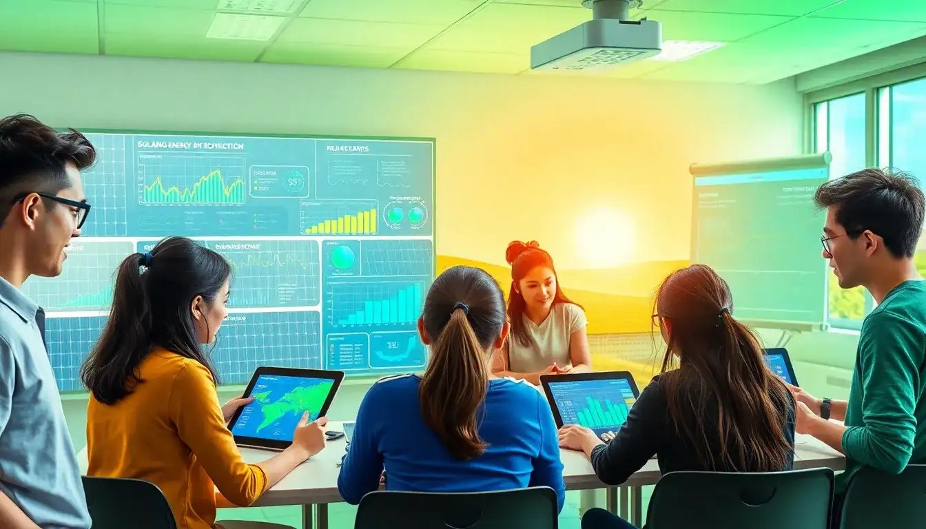 What are the benefits of using solar energy data to teach energy efficiency