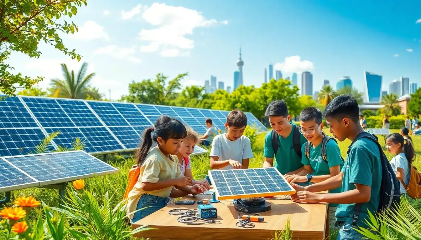 How can solar energy education promote careers in sustainability