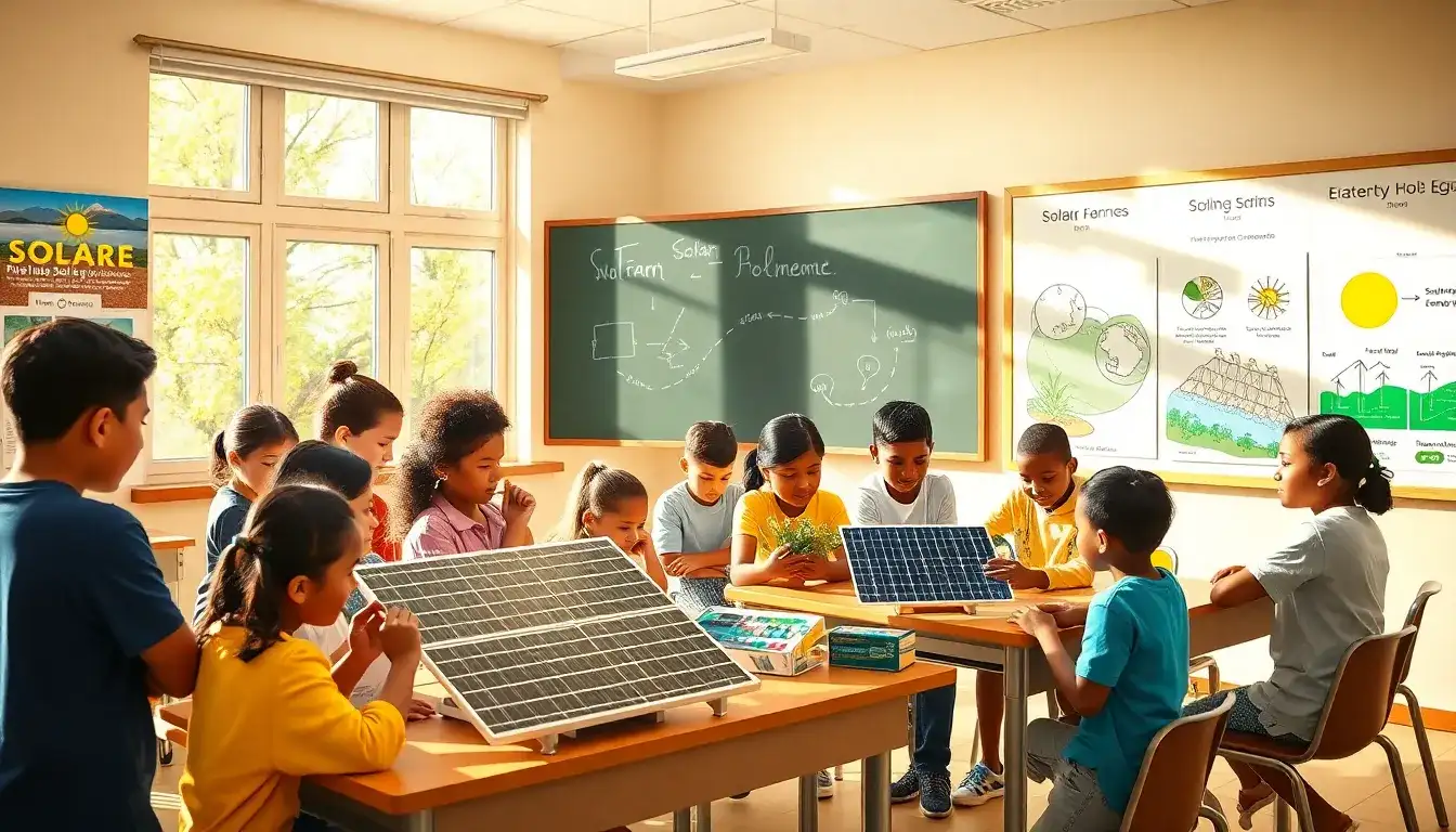 How can schools measure the long-term impact of solar energy education on students