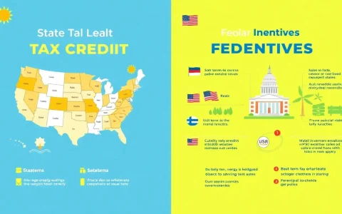 What are the differences between state-level solar tax credits and federal incentives
