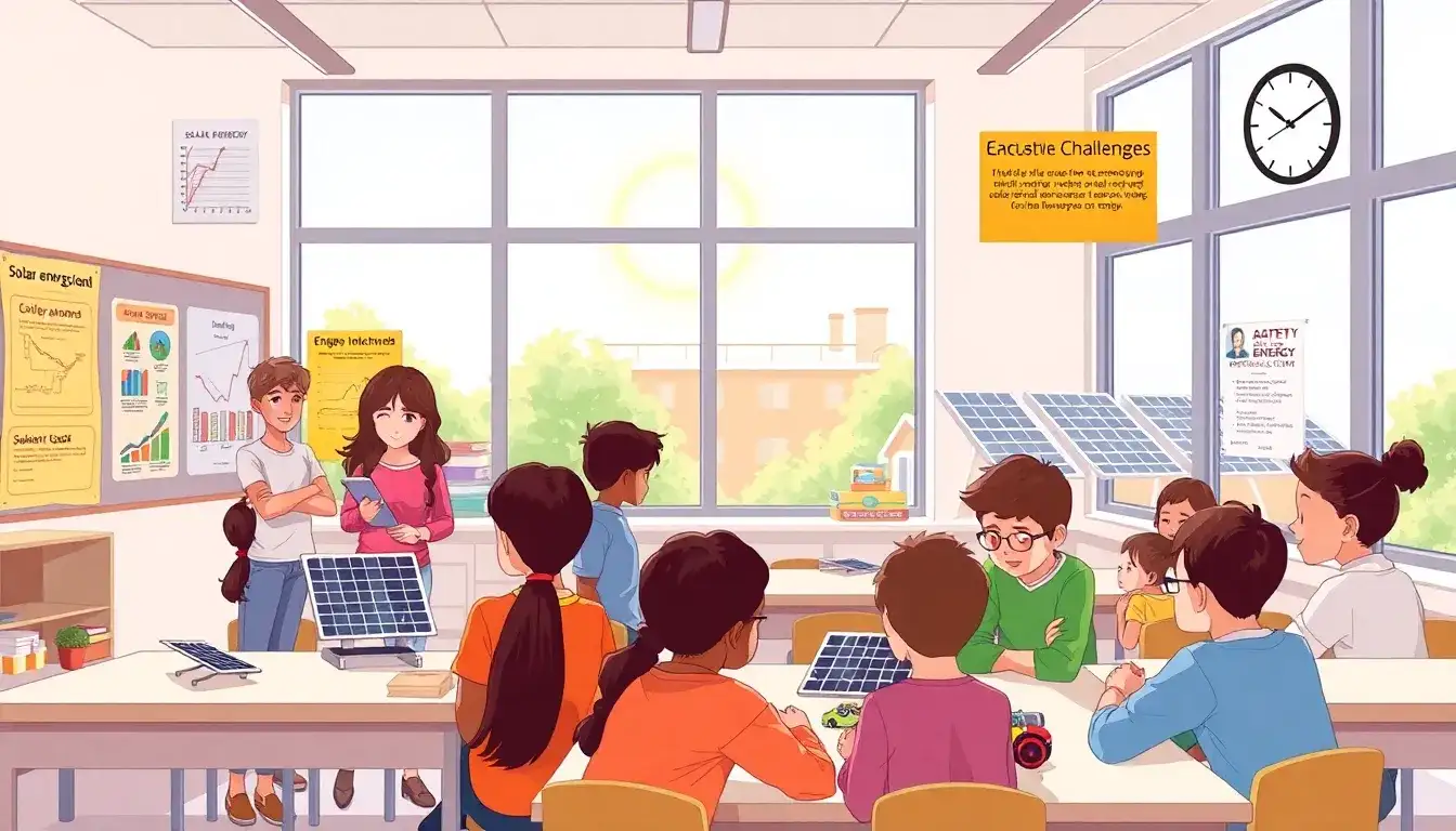What challenges might schools face when integrating solar energy education