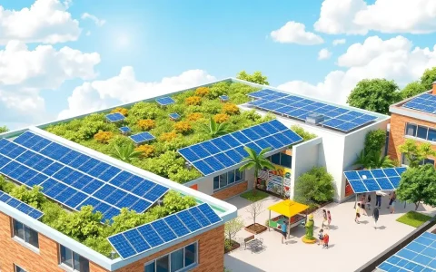 What creative solutions can schools use to maximize solar energy generation with limited space
