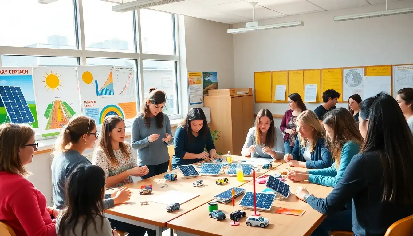 How can teachers be trained to effectively teach solar energy concepts