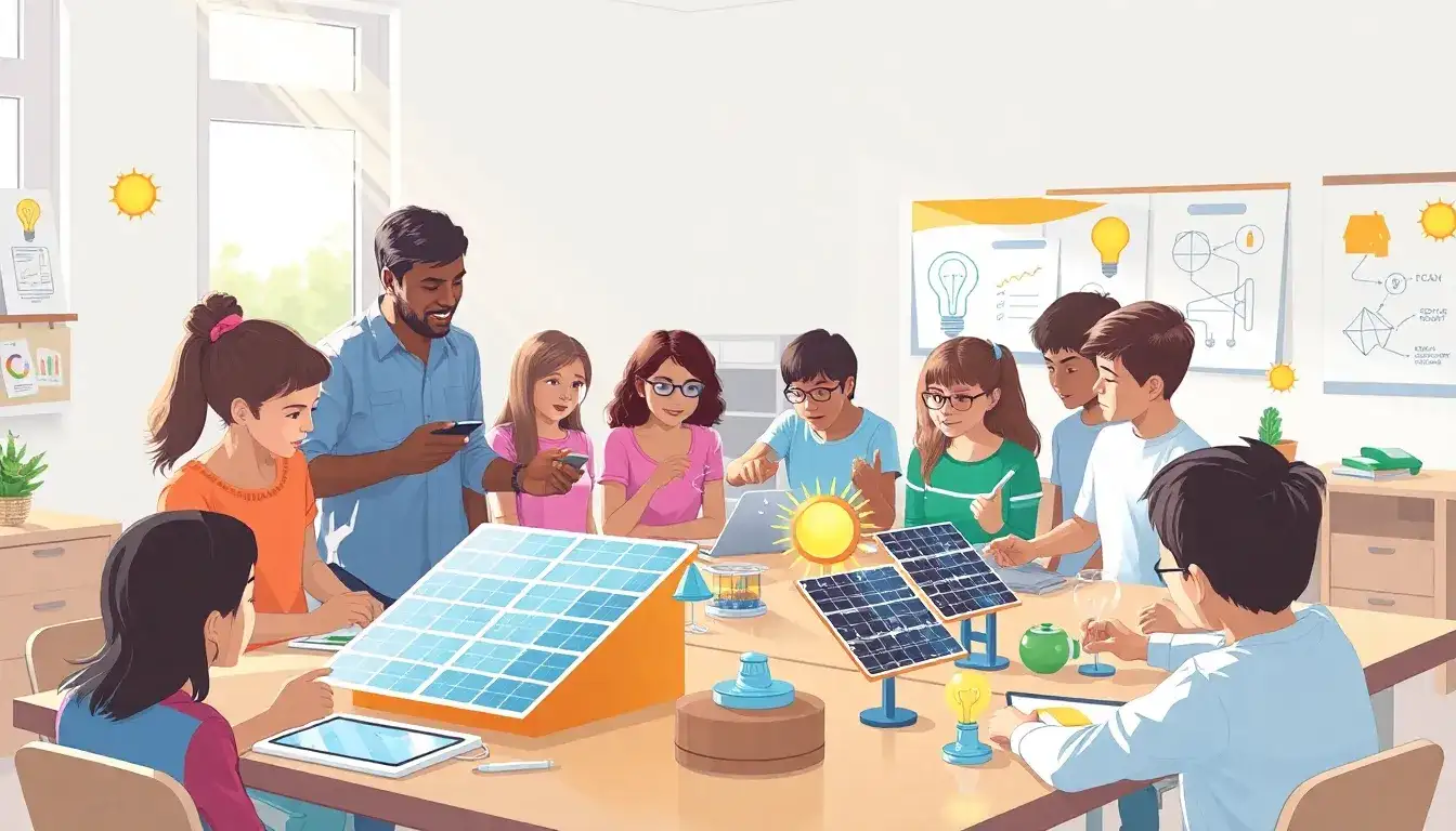 What are the best practices for teaching solar energy concepts in schools