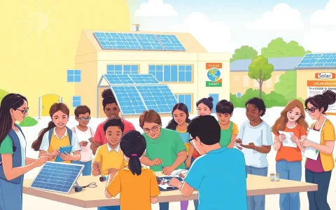 How do community partnerships enhance the effectiveness of solar energy education in schools