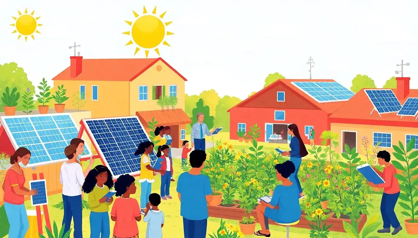 What are some successful examples of community partnerships in solar energy education