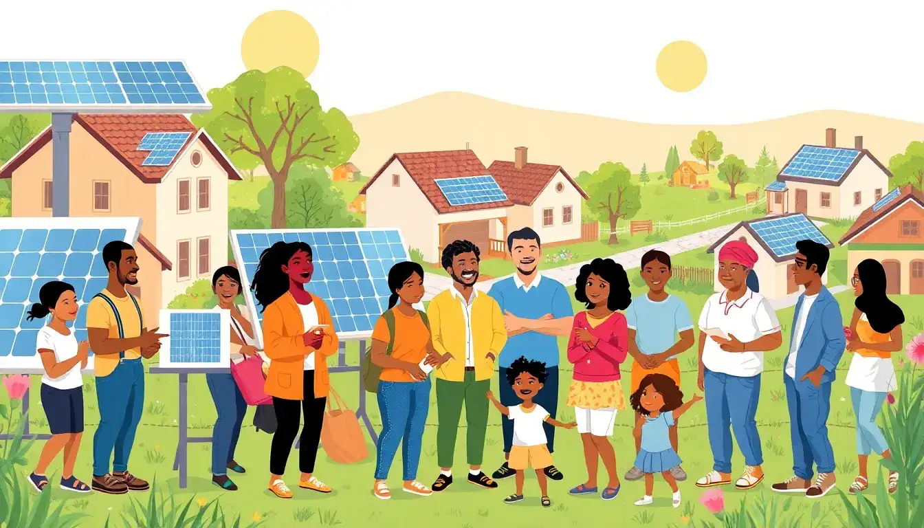 How do partnerships with local organizations impact community adoption of solar energy
