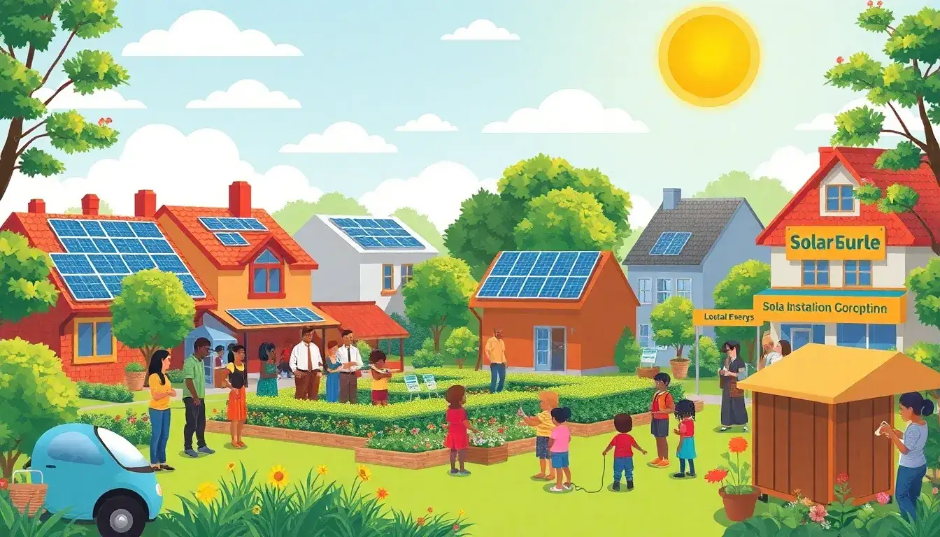 Can you provide examples of successful partnerships that have increased solar energy adoption in local communities