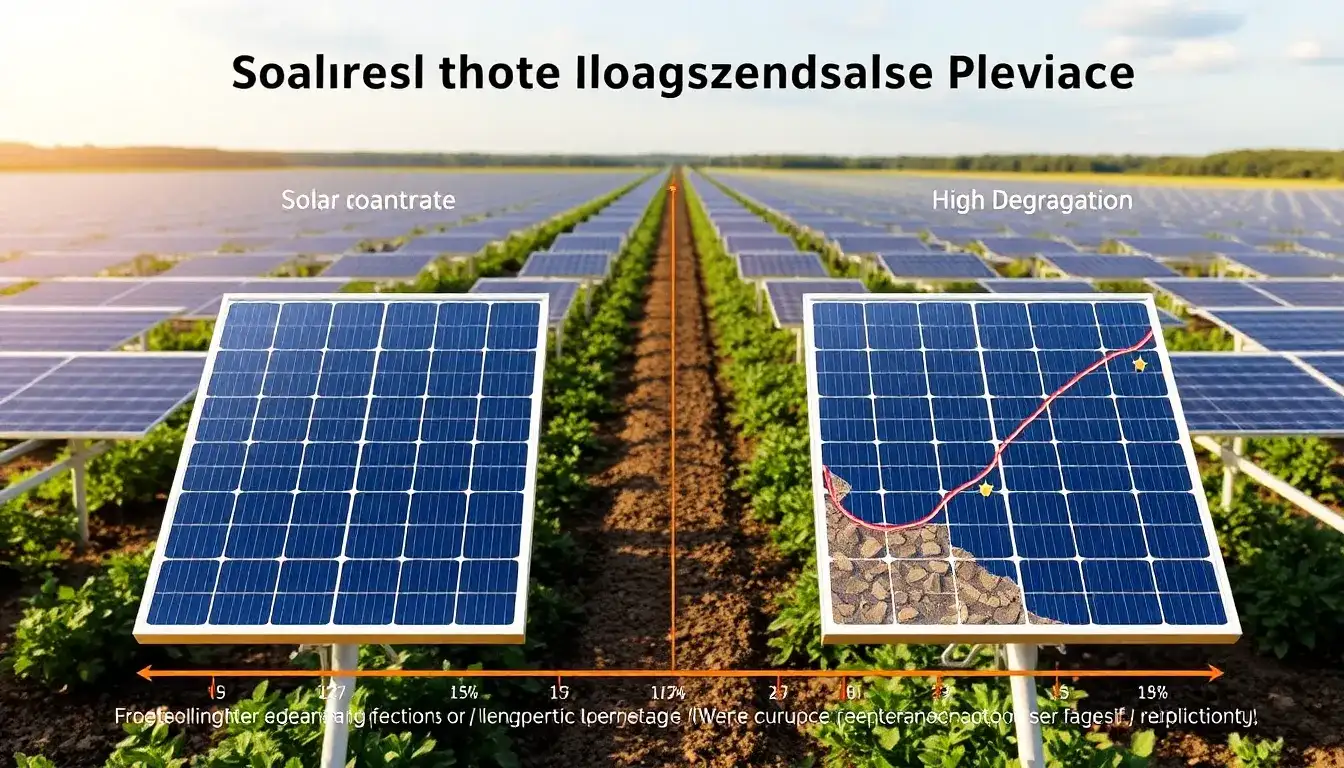 How does the degradation rate of solar panels impact their overall lifespan