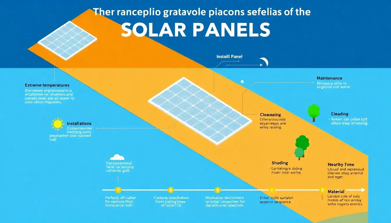 What are the main factors that affect the lifespan of solar panels