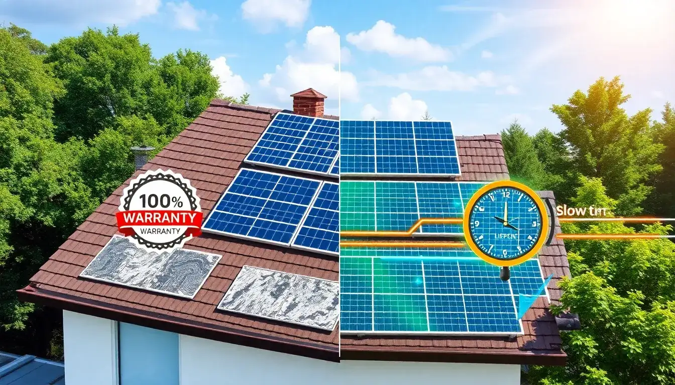 How do solar panel warranties influence their lifespan