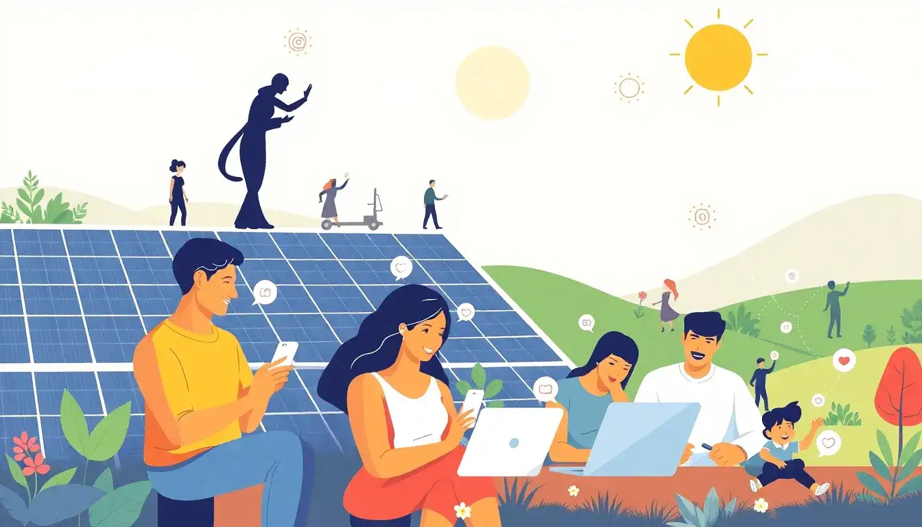 How can social media help solar companies build brand loyalty