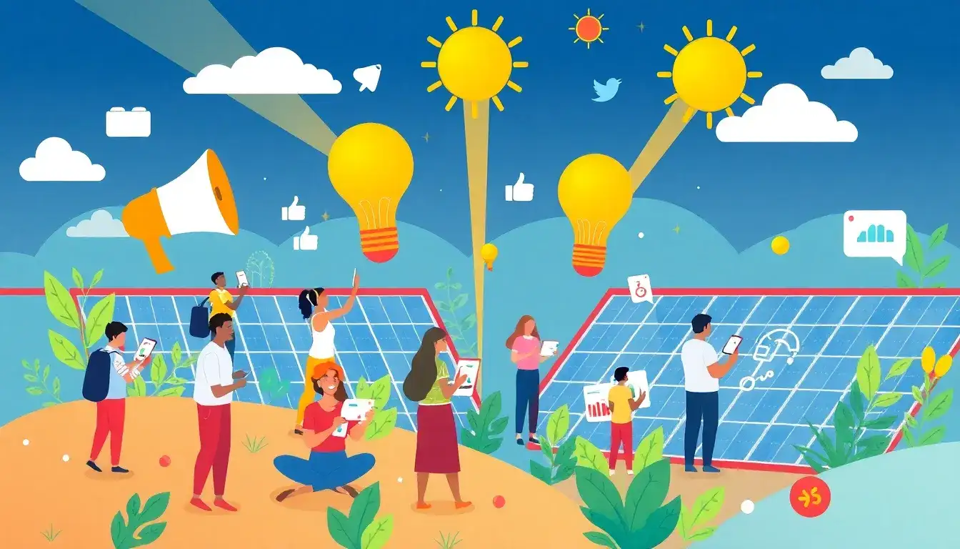 What are the main advantages of social media marketing for solar companies