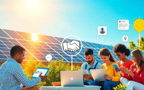 How can social media help solar businesses build trust with potential customers