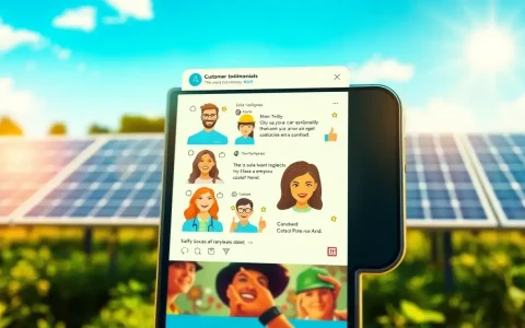 How can solar companies use customer testimonials to enhance their social media marketing