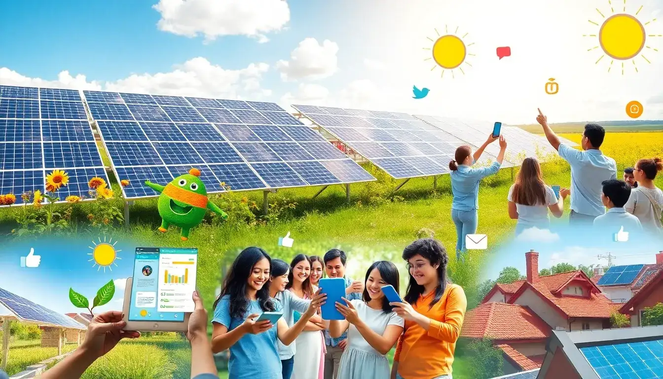 What are some examples of successful social media campaigns by solar companies